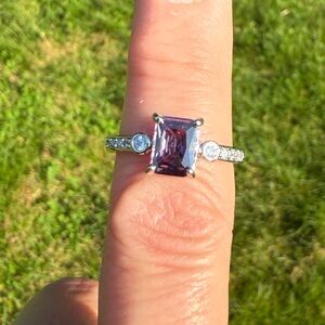 Elegant Amethyst and Silver Ring